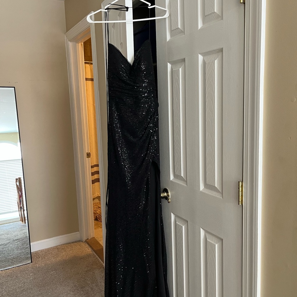 Elegant Black Sequin Gown